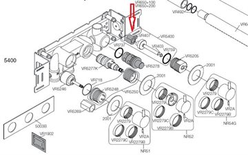 Vola pakning VR407 for omskifter